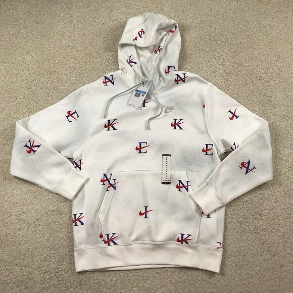 Nike Club Sportswear All Over Print Pullover Hoodie. Brand New. Mens Sz: S - XXL - Picture 2 of 3